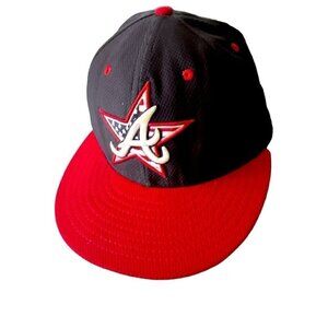 MLB Atlanta Braves Baseball Hat Fitted Authentic Official On Field Cap Sz 6 7/8